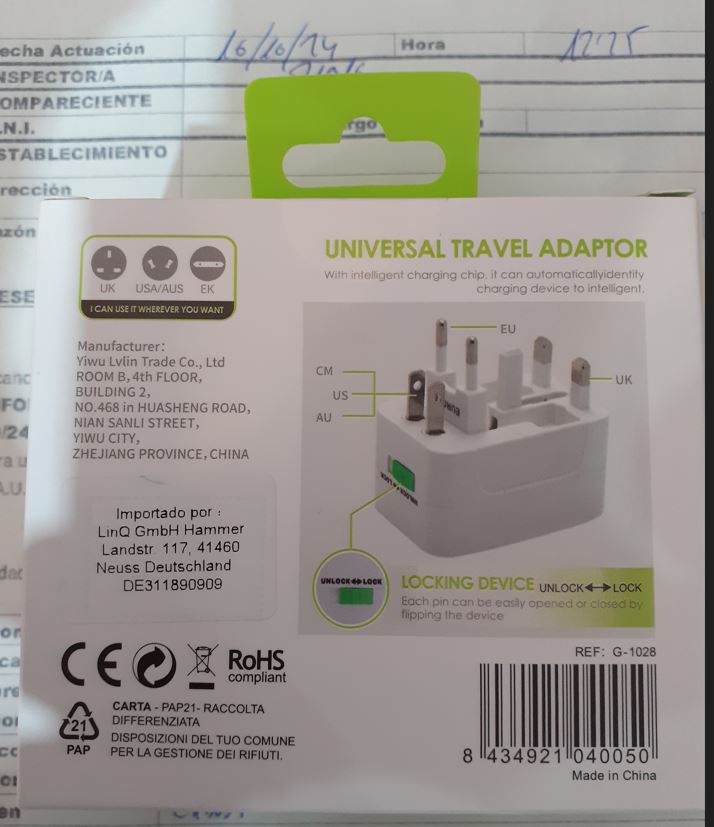ADAPTADOR DE VIAJE UNIVERSAL